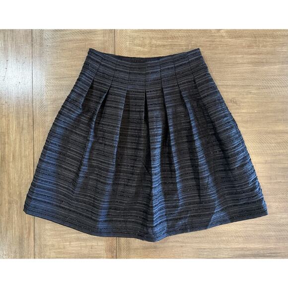 NWT Talbots Black Pleated Full Knee Length Shimmer Skirt Women’s Size 8 NEW $139 - Picture 10 of 11